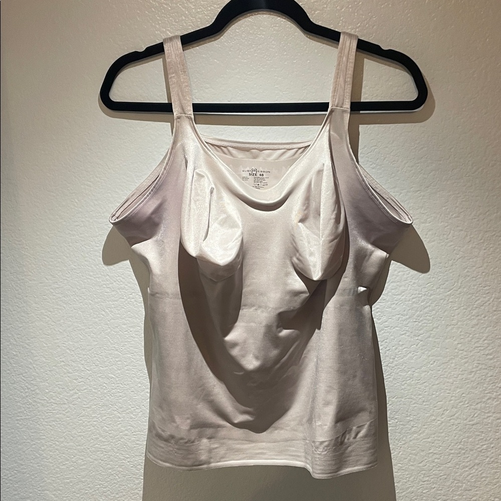 Ruby Ribbon Women's Size 48 Lovely Nude Pink Sleek Shaping Tank Top